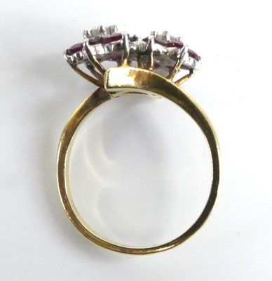 Lot 2507 - An 18ct yellow and white gold, ruby and...