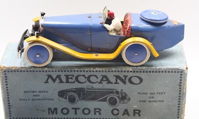 Lot 636 - Meccano No.2 Motor Car, blue and yellow...