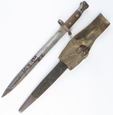 Lot 3348 - A British 1888 pattern Mk II bayonet, the 30cm...