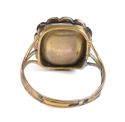 Lot 2523 - A George III yellow metal garnet and pearl...
