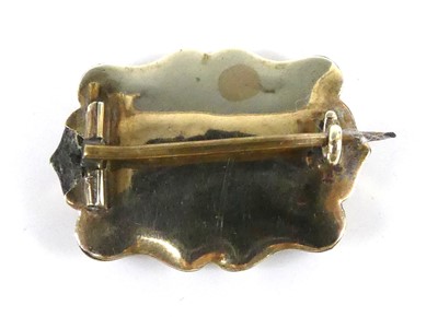 Lot 2526 - Four various 19th century mourning brooches,...
