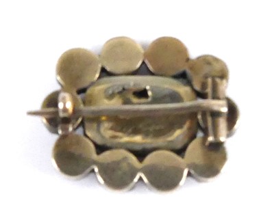 Lot 2526 - Four various 19th century mourning brooches,...