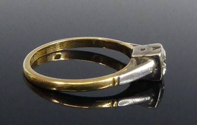 Lot 2531 - A yellow and white metal diamond solitaire...