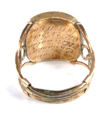 Lot 2527 - Three various yellow metal late Georgian...