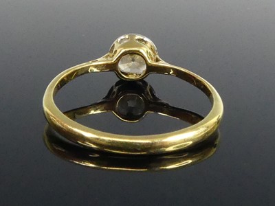 Lot 2592 - A yellow and white metal diamond solitaire...
