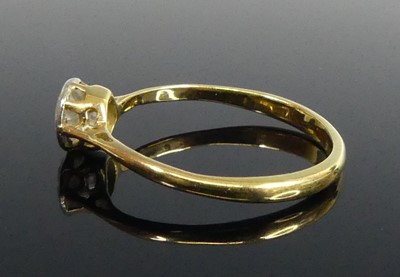 Lot 2592 - A yellow and white metal diamond solitaire...