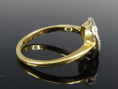 Lot 2593 - A yellow and white metal diamond circular...
