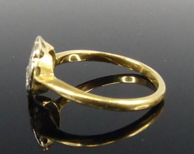 Lot 2593 - A yellow and white metal diamond circular...