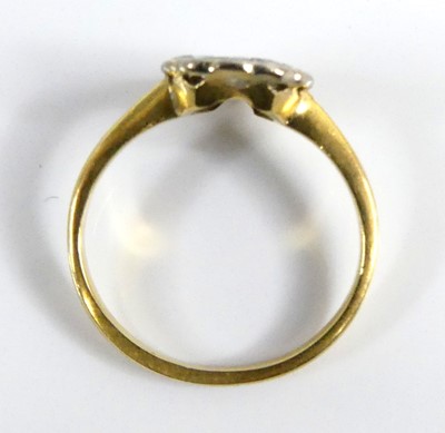 Lot 2593 - A yellow and white metal diamond circular...