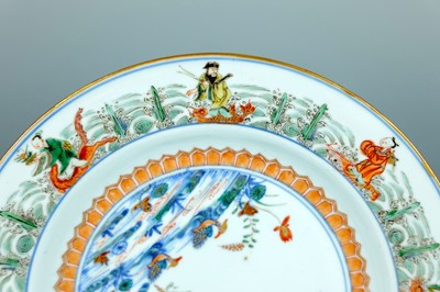 Lot 2078 - A Chinese famille verte dish, Qing Dynasty,...