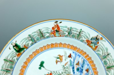 Lot 2078 - A Chinese famille verte dish, Qing Dynasty,...