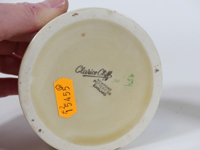 Lot 169 - A Clarice Cliff pottery honey pot and cover,...