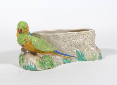 Lot 225 - A Clarice Cliff 'Lovebirds' flower trough,...