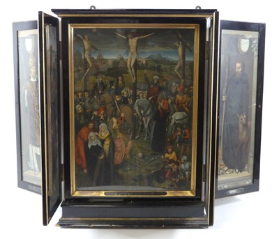 Lot After Hans Memling - a double-winged portable...