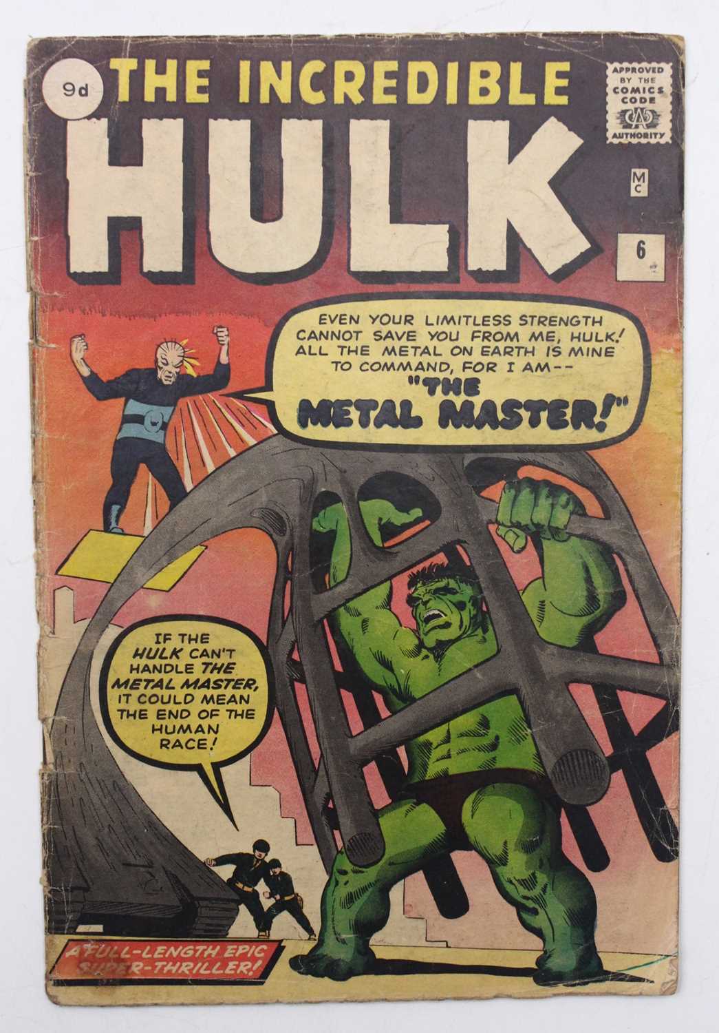 Lot 1399 - Marvel Comics The Incredible Hulk (1962) issue...