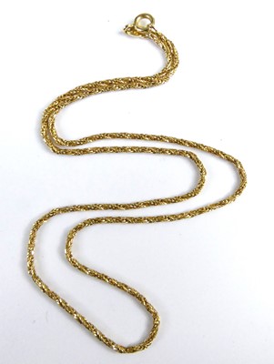 Lot 2532 - A modern 18ct gold snake link necklace, 41cm, 5g