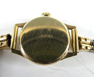 Lot 2537 - A Tissot lady's vintage 9ct gold cased manual...