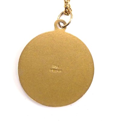 Lot 2545 - A modern 9ct gold zodiac pendant for...