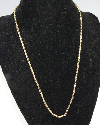 Lot 2546 - A 9ct gold belcher link neck chain, 48cm, 6.3g