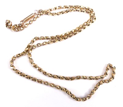 Lot 2546 - A 9ct gold belcher link neck chain, 48cm, 6.3g