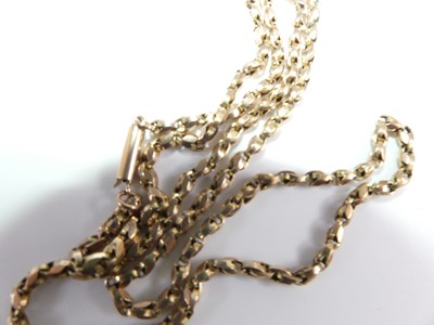 Lot 2546 - A 9ct gold belcher link neck chain, 48cm, 6.3g