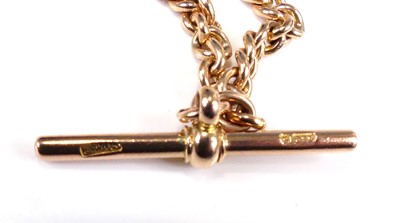 Lot 2552 - A 9ct gold graduated curblink double watch...