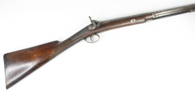 Lot 3459 - A 19th century percussion sporting gun, the...
