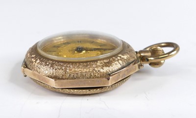 Lot 2564 - A continental lady's 9ct gold cased open face...