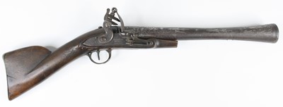 Lot 3350 - An Ottoman flintlock blunderbuss breast pistol,...