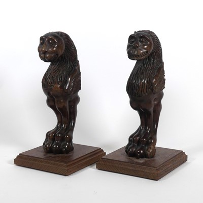 Lot 2 - A pair of 19th century carved mahogany...