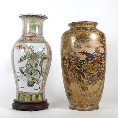 Lot 13 - A Chinese porcelain vase of baluster shape,...