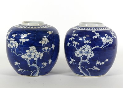 Lot 24 - A Chinese export ginger jar decorated in the...