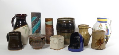 Lot 46 - A collection of studio pottery to include...