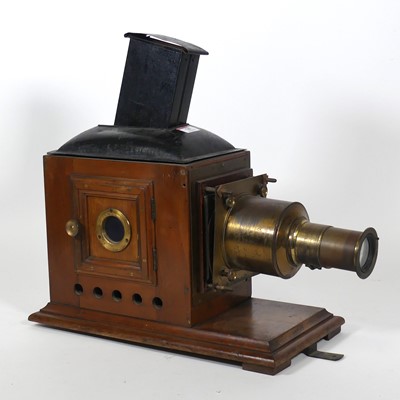 Lot 78 - A Victorian magic lantern slide projector