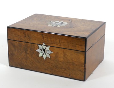 Lot 112 - A Victorian walnut and mother of pearl inlaid...