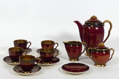 Lot 91 - A Carlton Ware Rouge Royale part coffee...