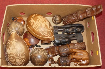 Lot 144 - A collection of African tribal wares to...