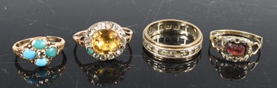 Lot 327 - Assorted Victorian and later rings, comprising...