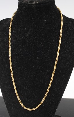 Lot 335 - A modern Italian 9ct gold curb link neck chain...