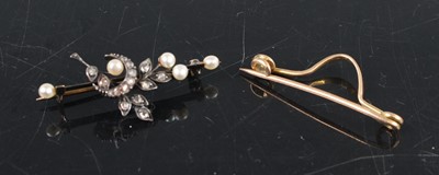 Lot 343 - A late Victorian seed pearl and diamond set...