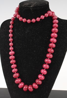 Lot 407 - Lola Rose of London, beaded red hardstone...