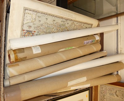 Lot 1021 - Assorted maps, as rolled, to include Greek...