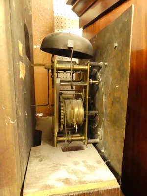 Lot 1137 - A circa 1800 provincial oak long case clock,...