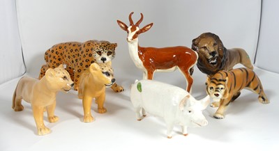 Lot 188 - A collection of Beswick pottery figures, to...