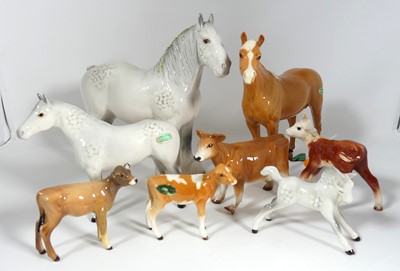 Lot 198 - A collection of Beswick figures to include a...