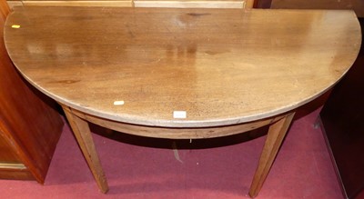 Lot 1219 - An early 19th century mahogany D-shaped side...