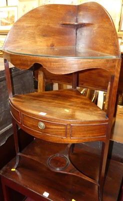 Lot 1223 - An early 19th century mahogany bowfront corner...