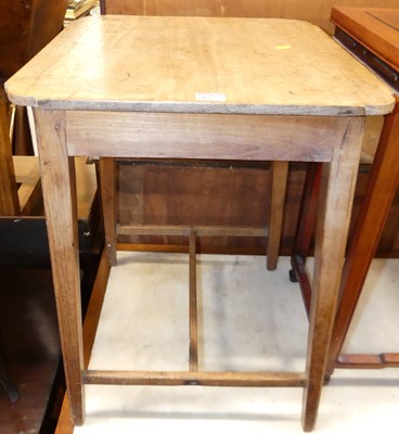 Lot 1225 - A 19th century faded fruitwood square...