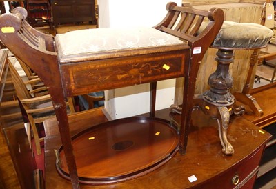 Lot 1246 - An Edwardian mahogany and floral satinwood...