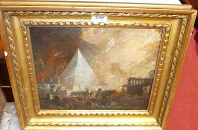 Lot 1089 - Manner of John Martin - North African battle...